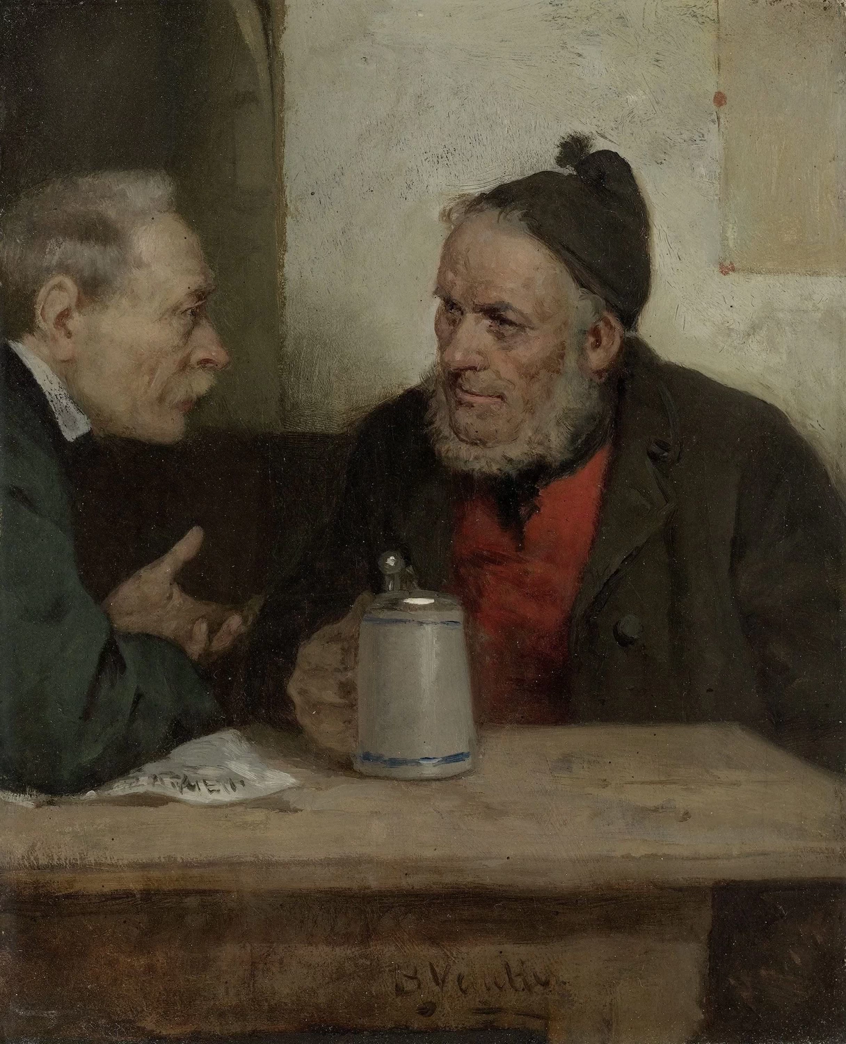 La conversazione alla tavola dei clienti abituali, 1898